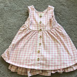 Layered ruffle gingham dress